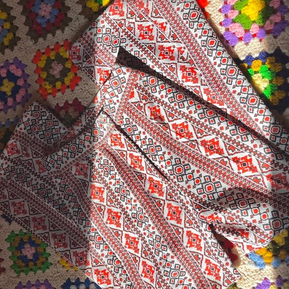 Vintage 1960s Hungarian or Ukrainian embroidered high waisted flare pants - Picture 1 of 7